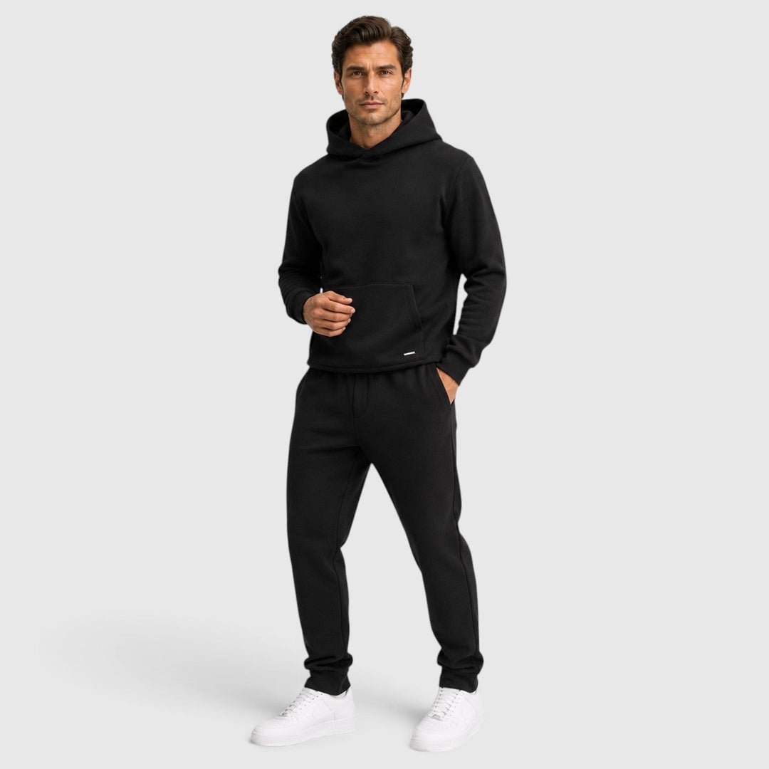 Men's Casual Cotton Blend Two-Piece Tracksuit Set