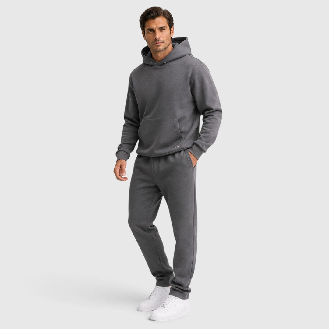 Men's Casual Cotton Blend Two-Piece Tracksuit Set