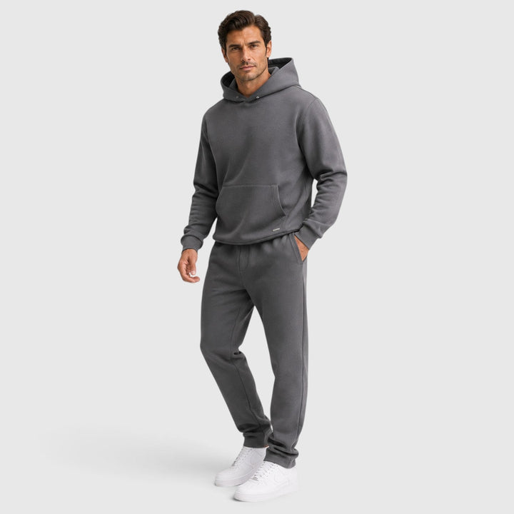 Men's Casual Cotton Blend Two-Piece Tracksuit Set