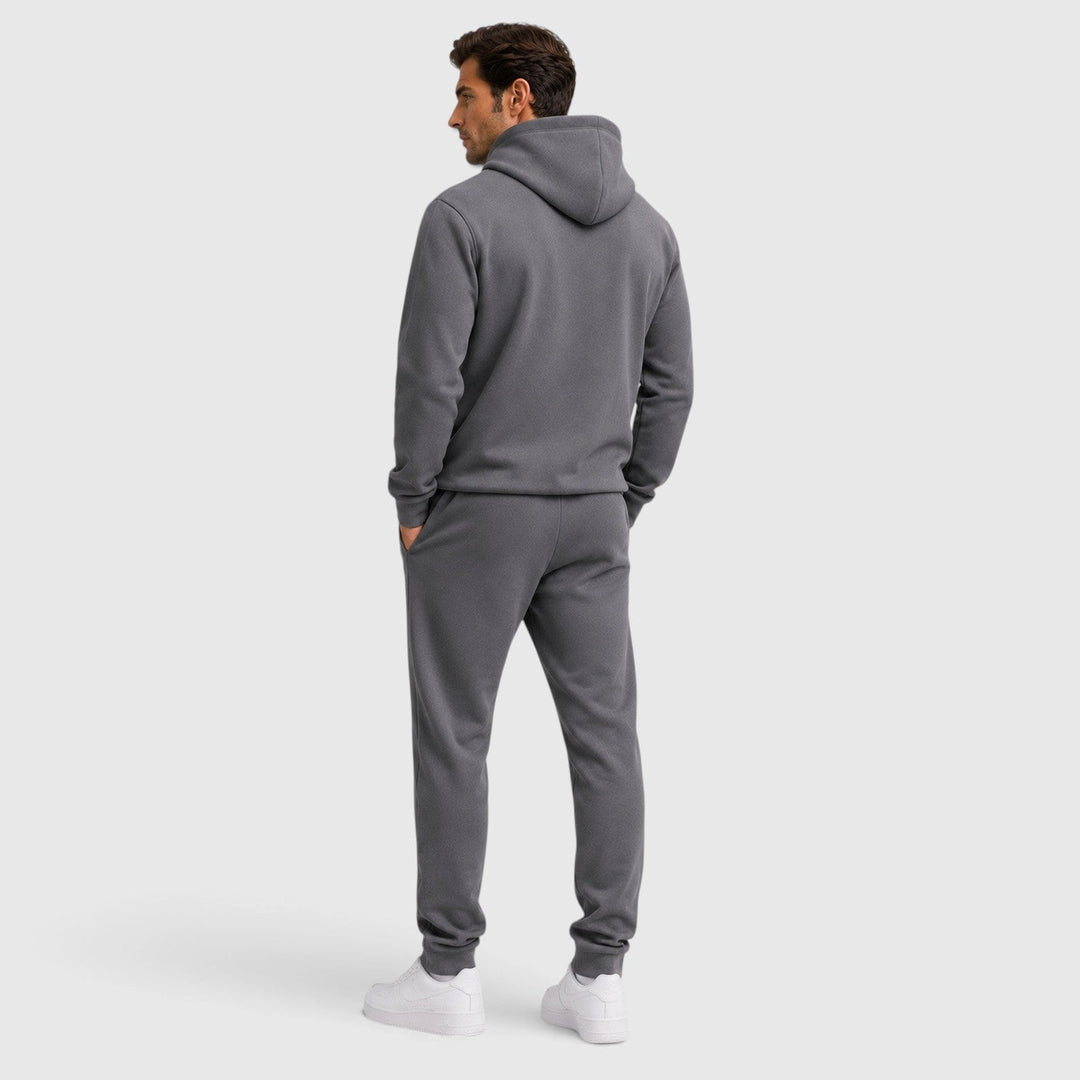 Men's Casual Cotton Blend Two-Piece Tracksuit Set