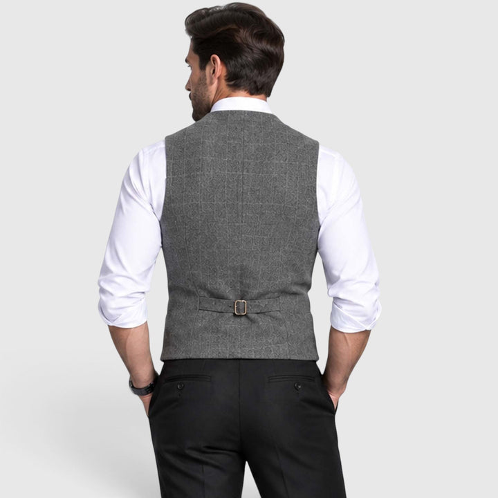 Men's Vintage Tailored Button-Up Waistcoat Vest