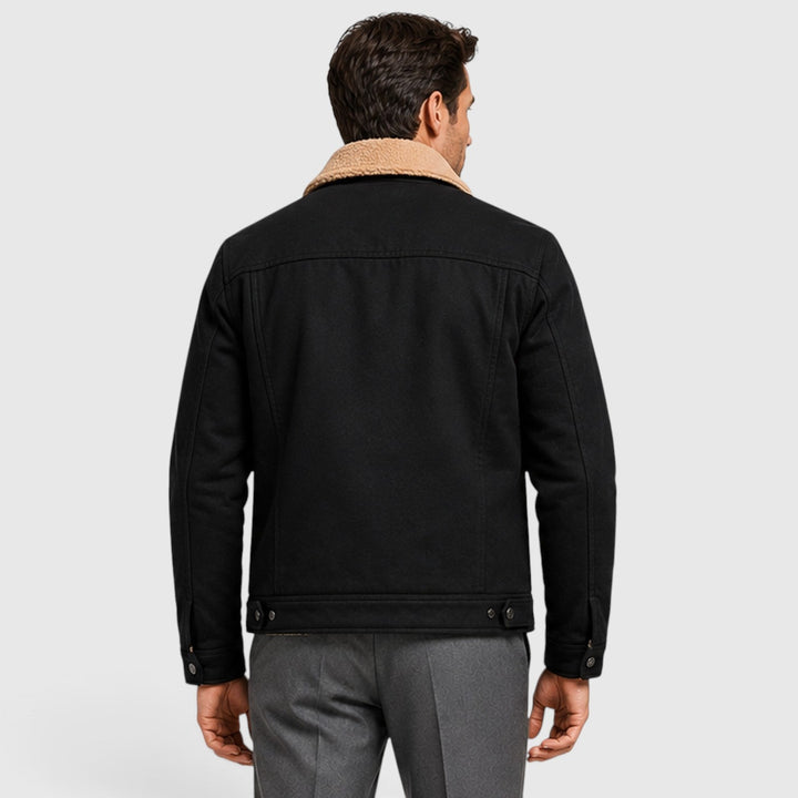 Men's Casual Warm Lined Borg Collar Jacket