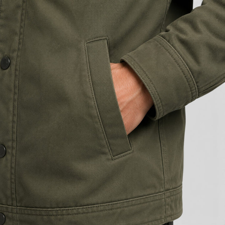 Men's Casual Warm Lined Borg Collar Jacket
