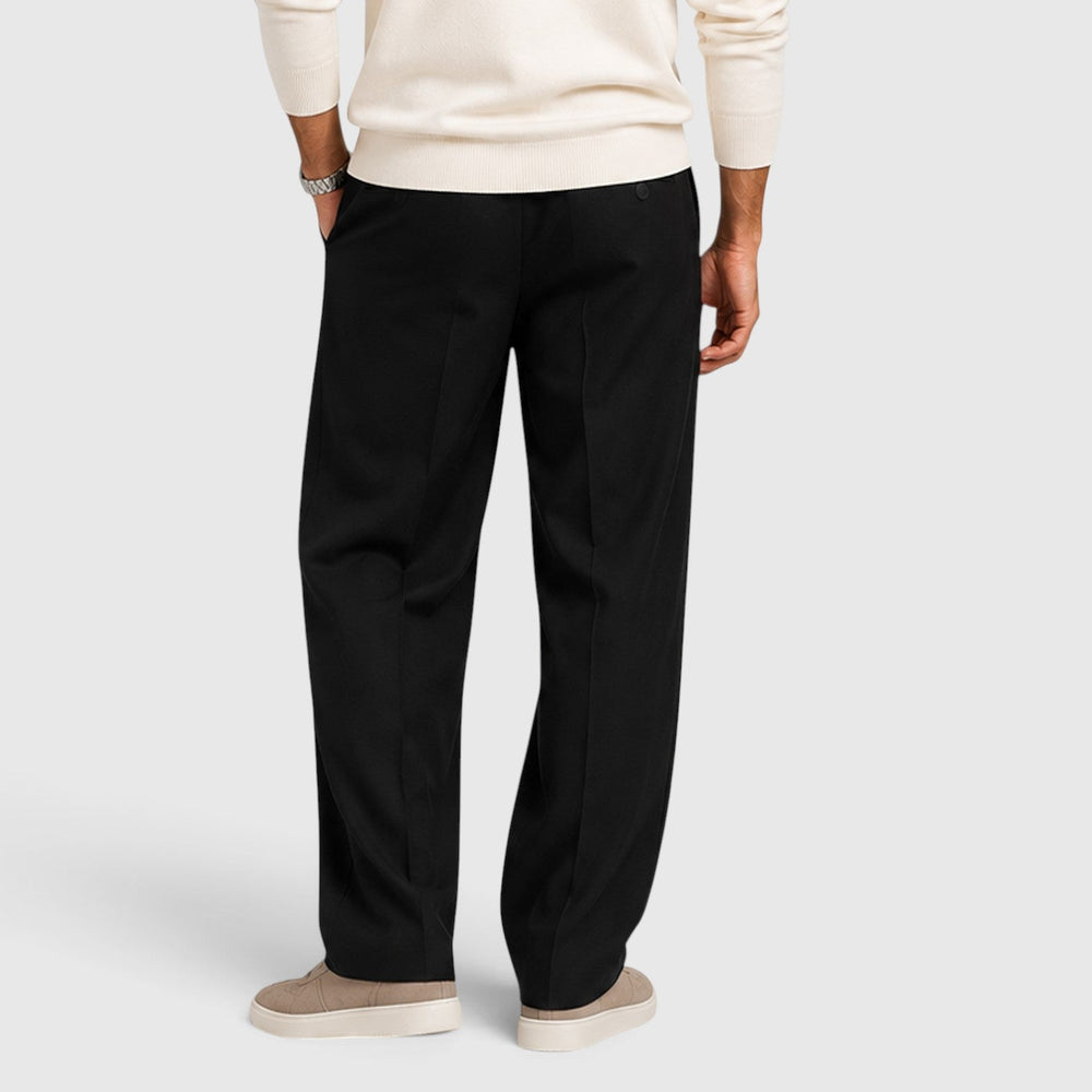Men's Casual Wide Leg Drawstring Cotton Trousers