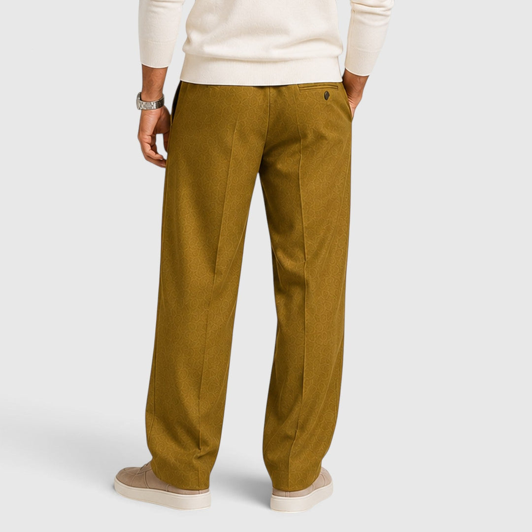 Men's Casual Wide Leg Drawstring Cotton Trousers