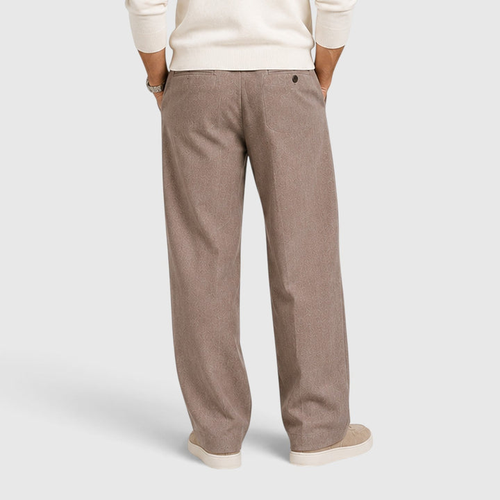 Men's Casual Wide Leg Drawstring Cotton Trousers