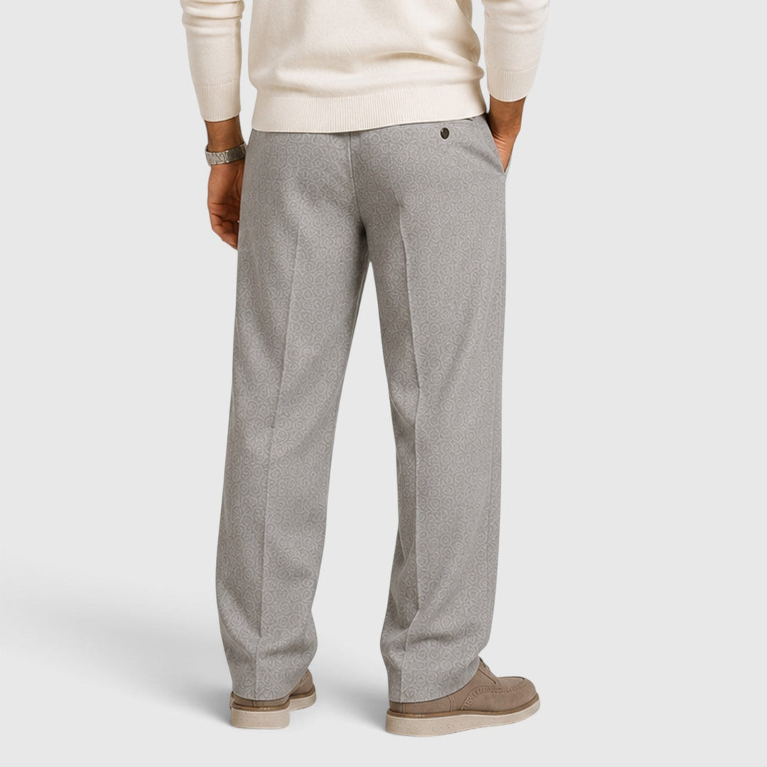 Men's Casual Wide Leg Drawstring Cotton Trousers