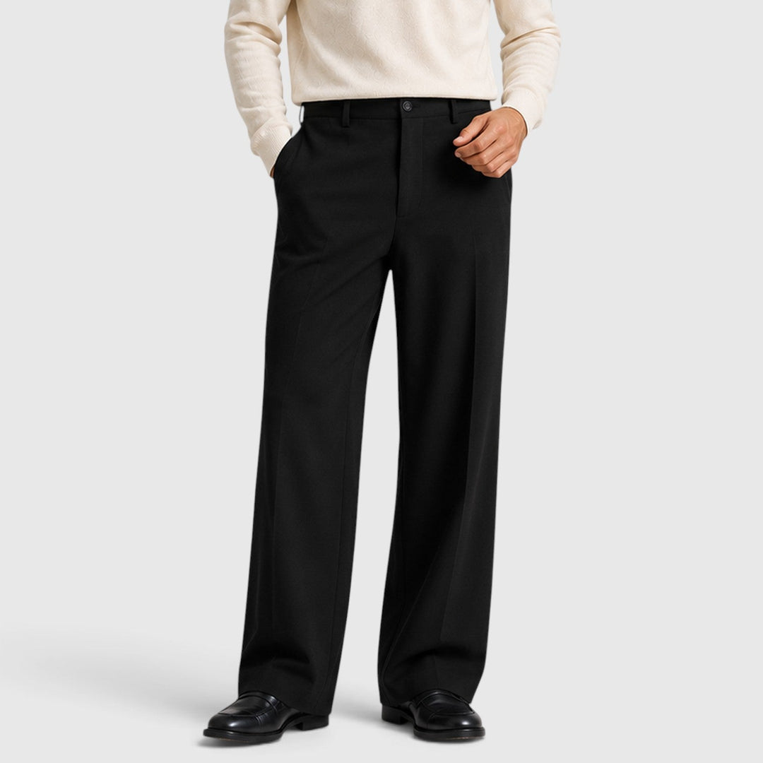 Men's Casual Wide Leg Elastic Waistband Trousers