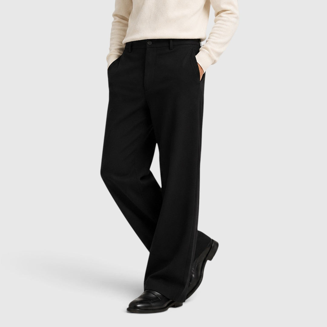 Men's Casual Wide Leg Elastic Waistband Trousers