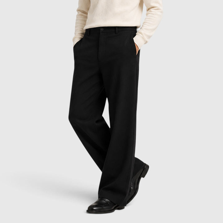Men's Casual Wide Leg Elastic Waistband Trousers