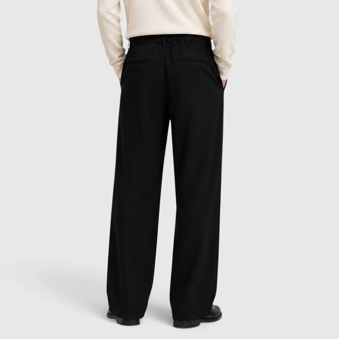 Men's Casual Wide Leg Elastic Waistband Trousers
