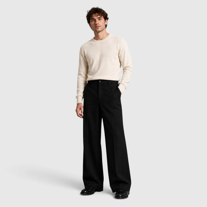 Men's Casual Wide Leg Elastic Waistband Trousers