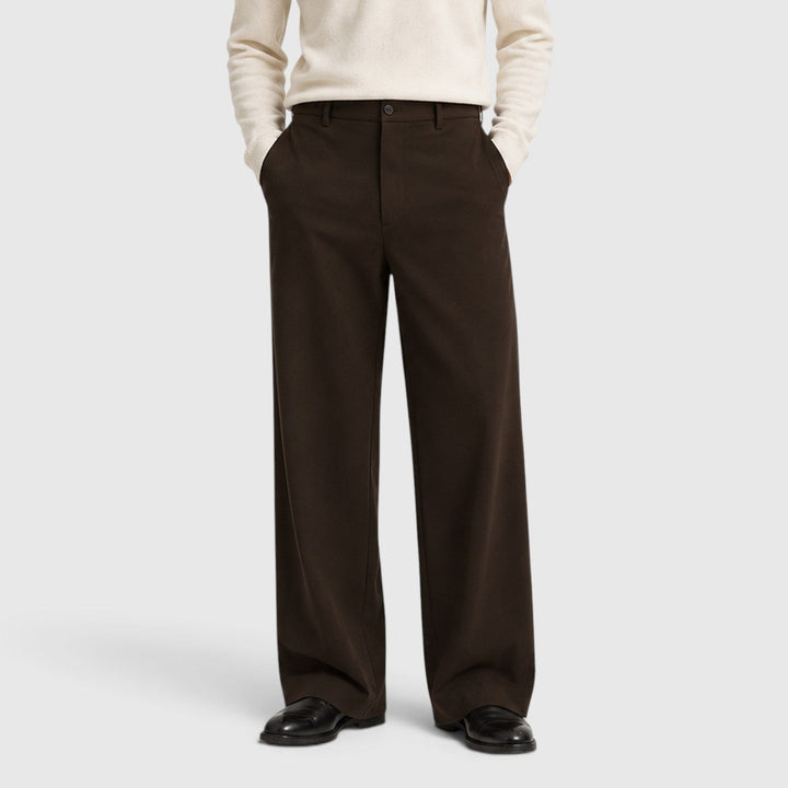 Men's Casual Wide Leg Elastic Waistband Trousers