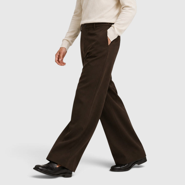 Men's Casual Wide Leg Elastic Waistband Trousers