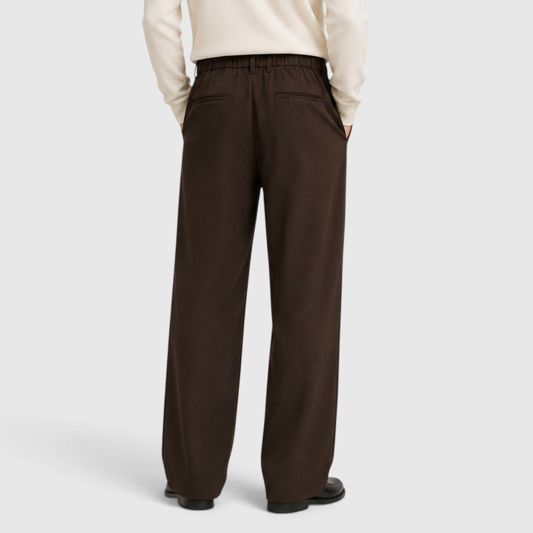 Men's Casual Wide Leg Elastic Waistband Trousers