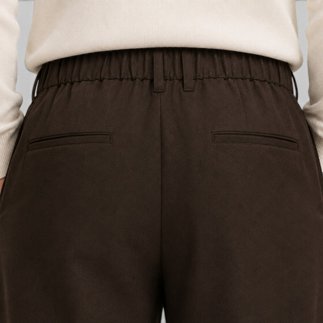 Men's Casual Wide Leg Elastic Waistband Trousers