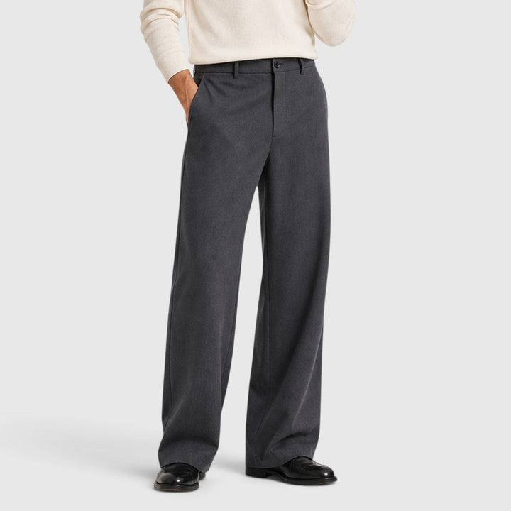 Men's Casual Wide Leg Elastic Waistband Trousers