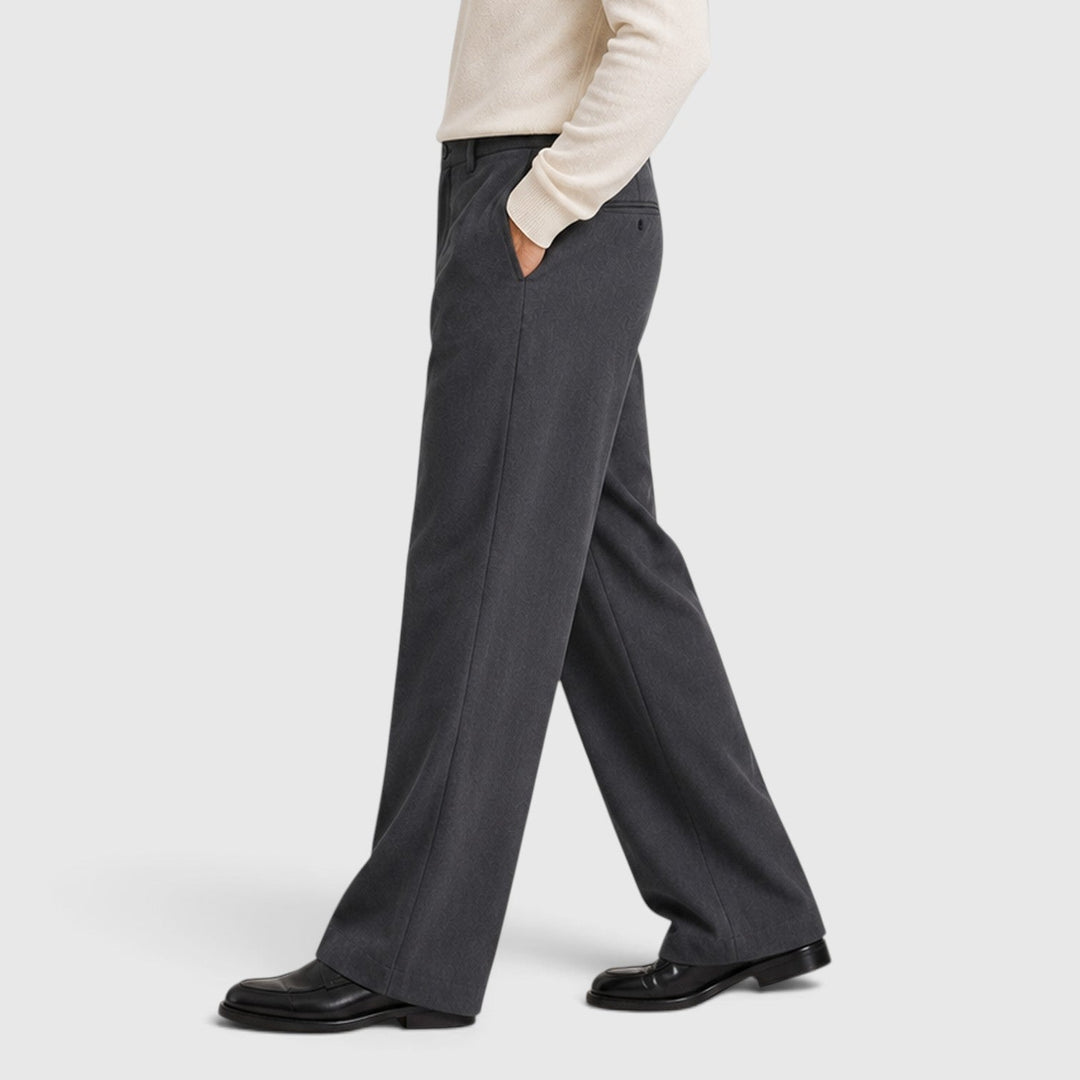 Men's Casual Wide Leg Elastic Waistband Trousers