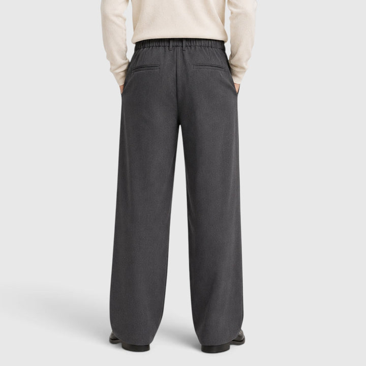 Men's Casual Wide Leg Elastic Waistband Trousers