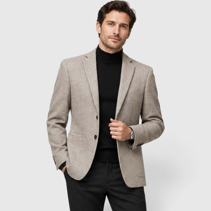 Men's Casual Wool Blend Wrinkle-Resistant Blazer
