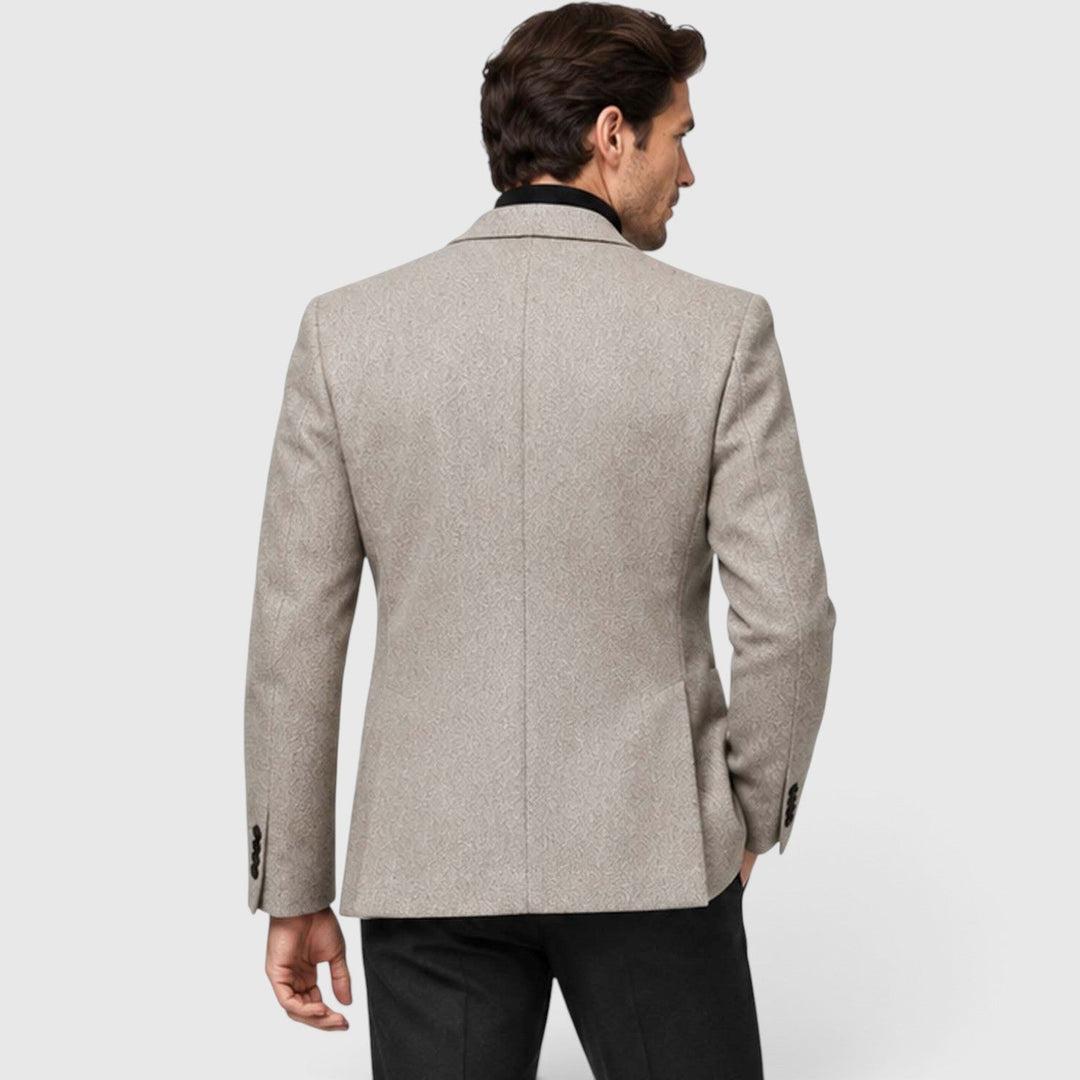 Men's Casual Wool Blend Wrinkle-Resistant Blazer