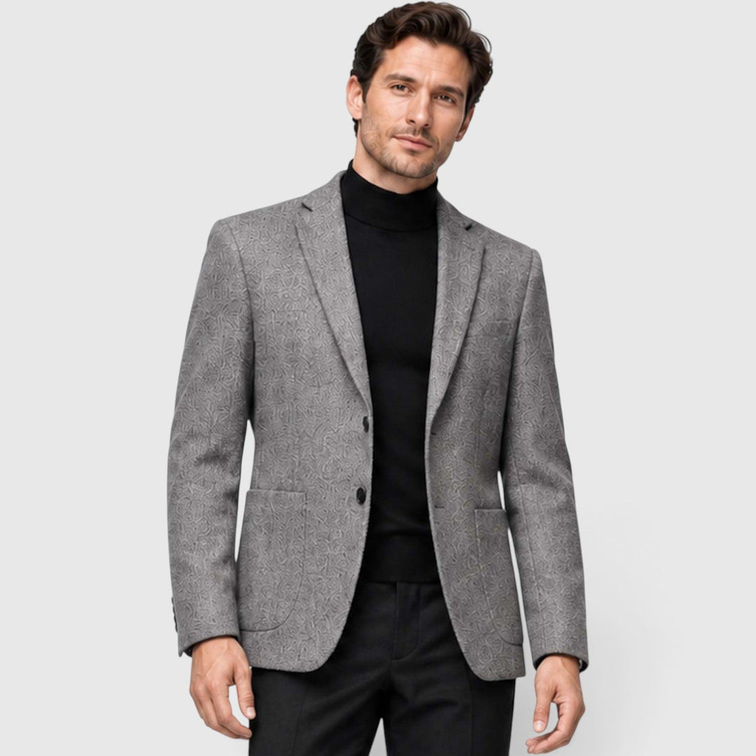 Men's Casual Wool Blend Wrinkle-Resistant Blazer
