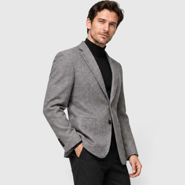 Men's Casual Wool Blend Wrinkle-Resistant Blazer
