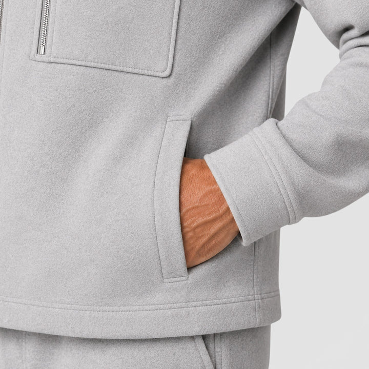 Men's Casual Zip Cotton Jacket and Trousers Set