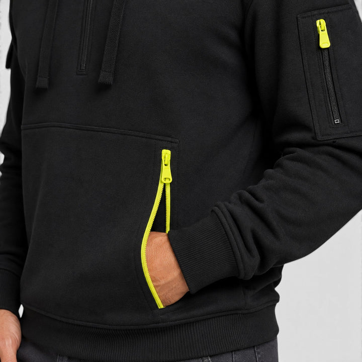 Men's Casual Cotton Zip-Up Hoodie with Pockets