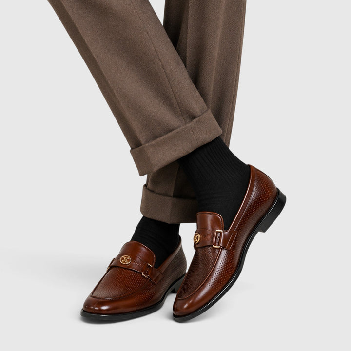 Men's Casual Breathable Slip-On Leather Loafers