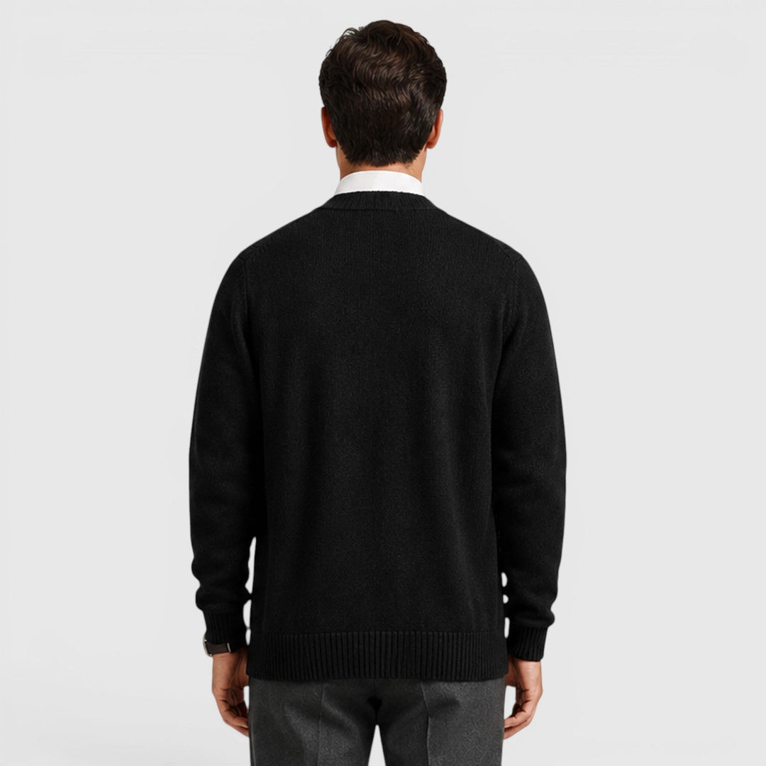 Men's Casual Cotton Blend Button Cardigan