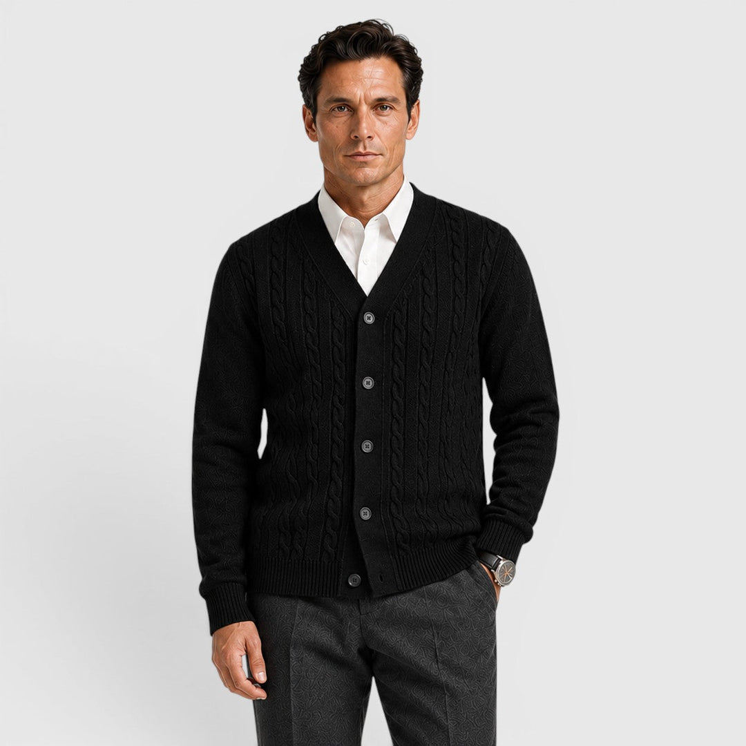 Men's Casual Cotton Blend Button Cardigan
