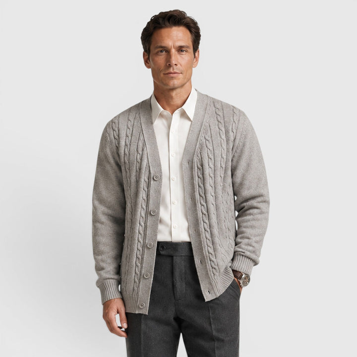Men's Casual Cotton Blend Button Cardigan