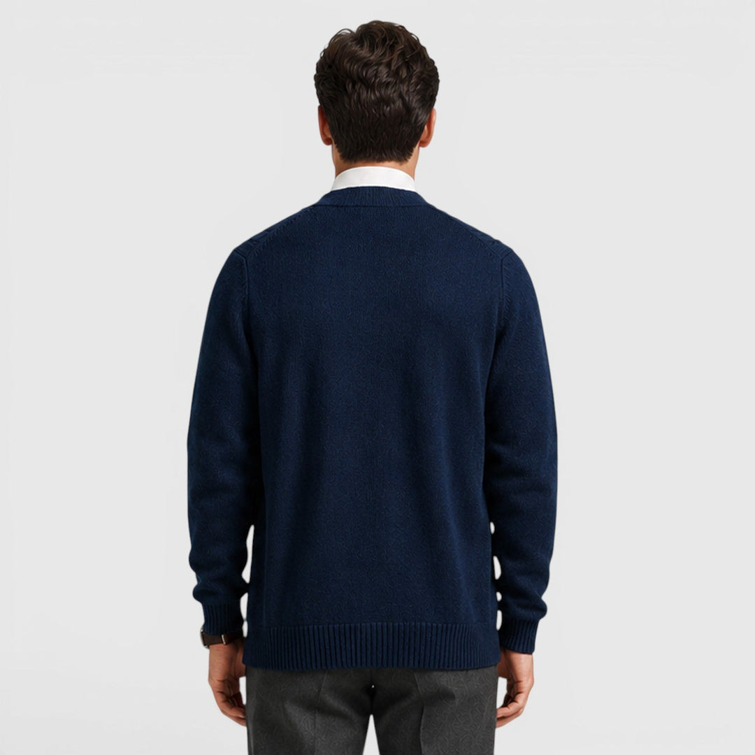 Men's Casual Cotton Blend Button Cardigan