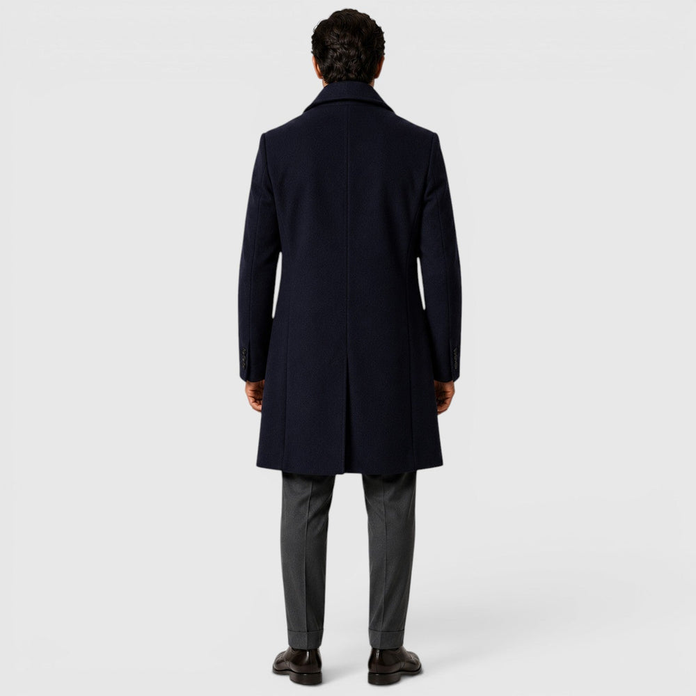 Men's Classic Wool Blend Trench Coat