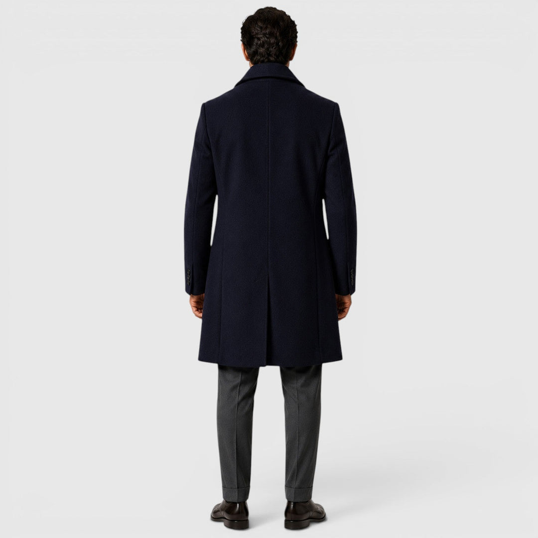 Men's Classic Wool Blend Trench Coat