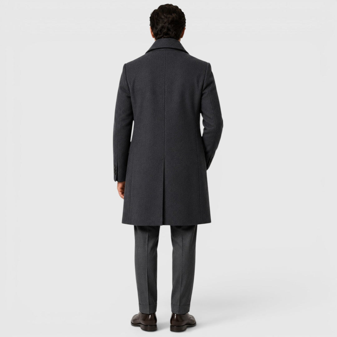 Men's Classic Wool Blend Trench Coat