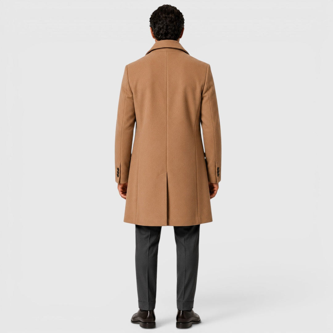Men's Classic Wool Blend Trench Coat