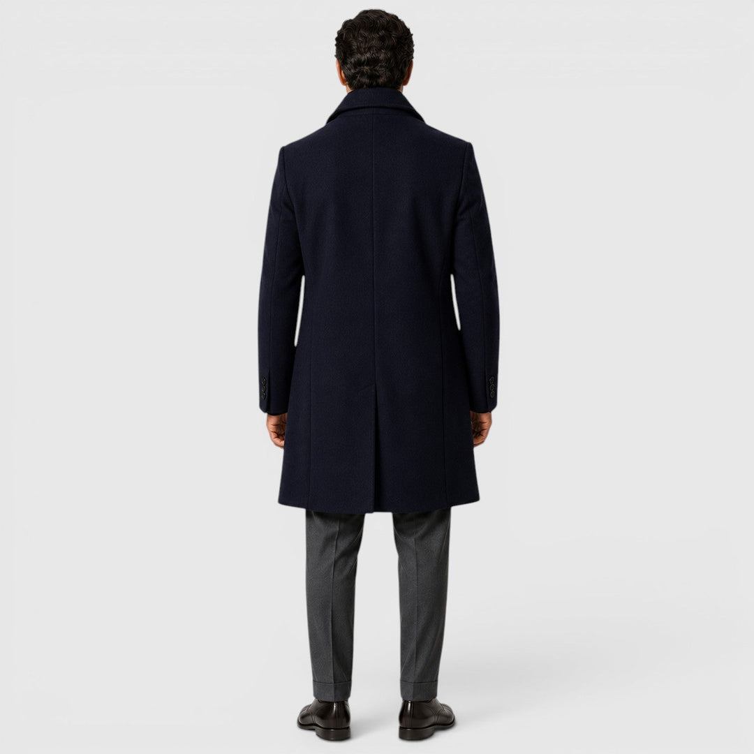 Men's Classic Wool Blend Trench Coat