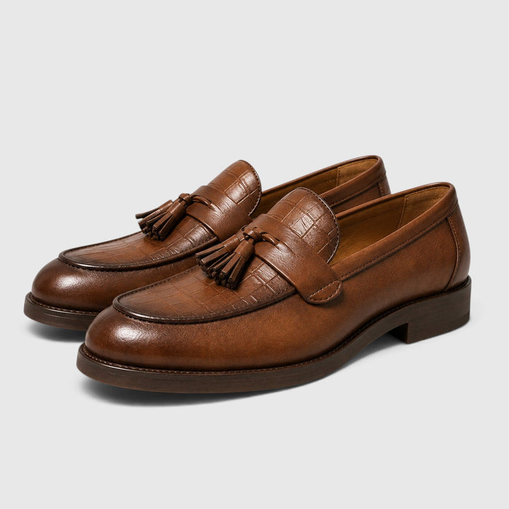 Men's Classic Croc Leather Tassel Loafers
