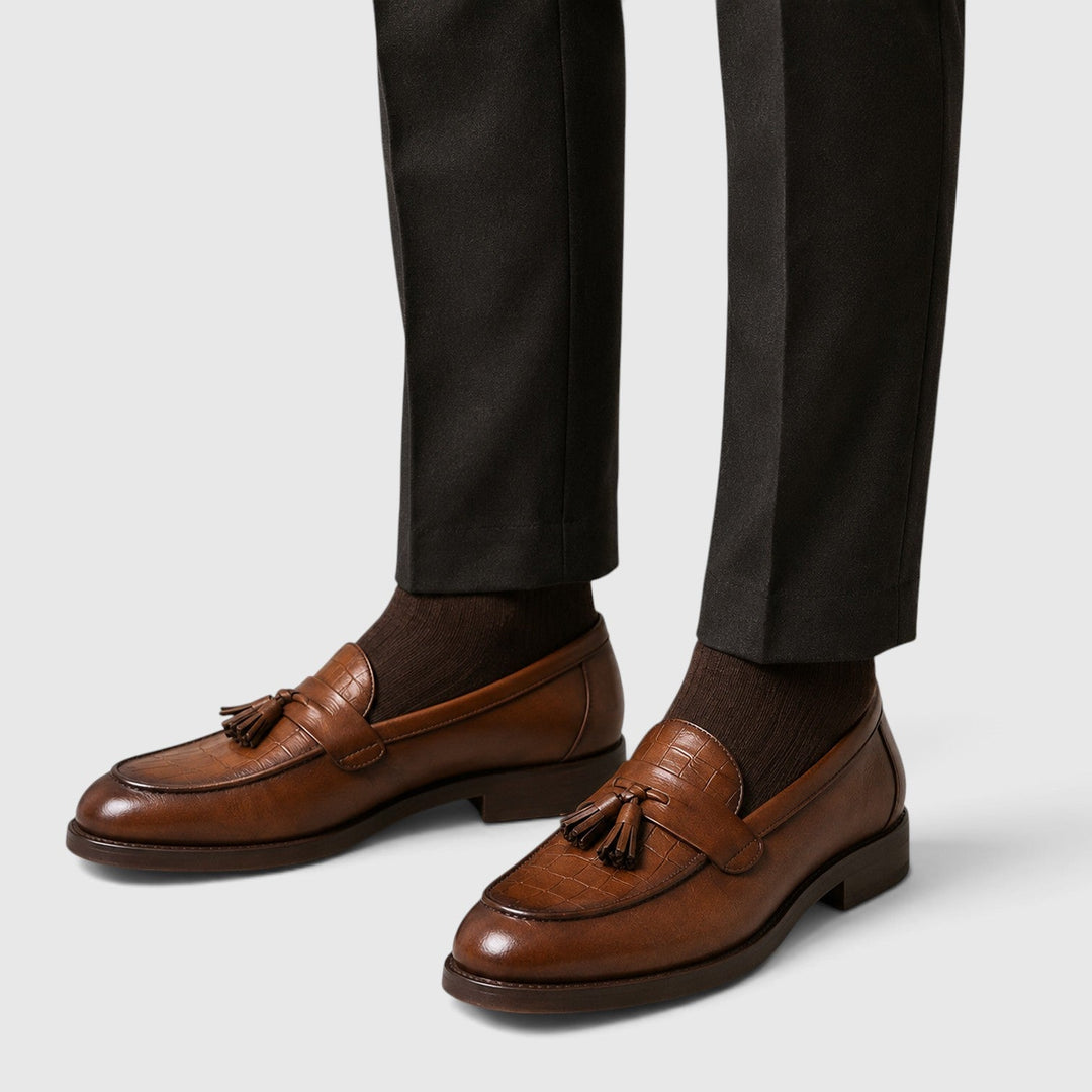 Men's Classic Croc Leather Tassel Loafers