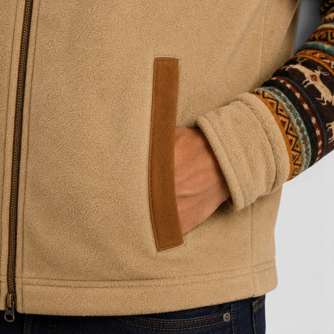 Men's Casual Fleece Zip-Up Outdoor Vest