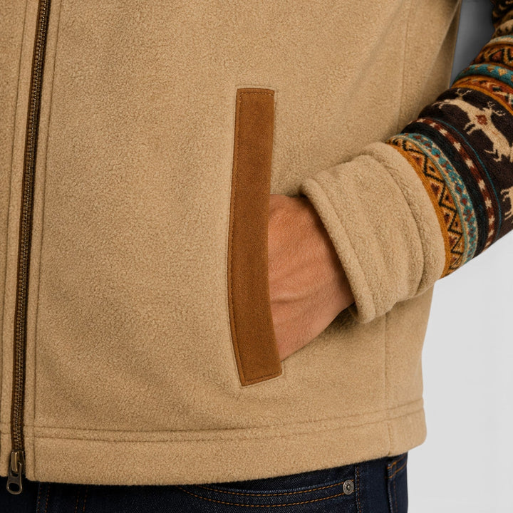 Men's Casual Fleece Zip-Up Outdoor Vest