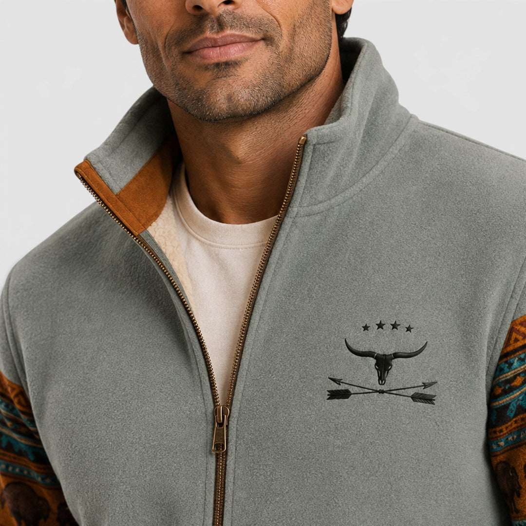 Men's Casual Fleece Zip-Up Outdoor Vest
