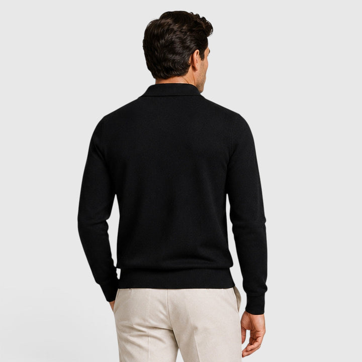 Men's Classic Knit Collared Full Zip Jumper