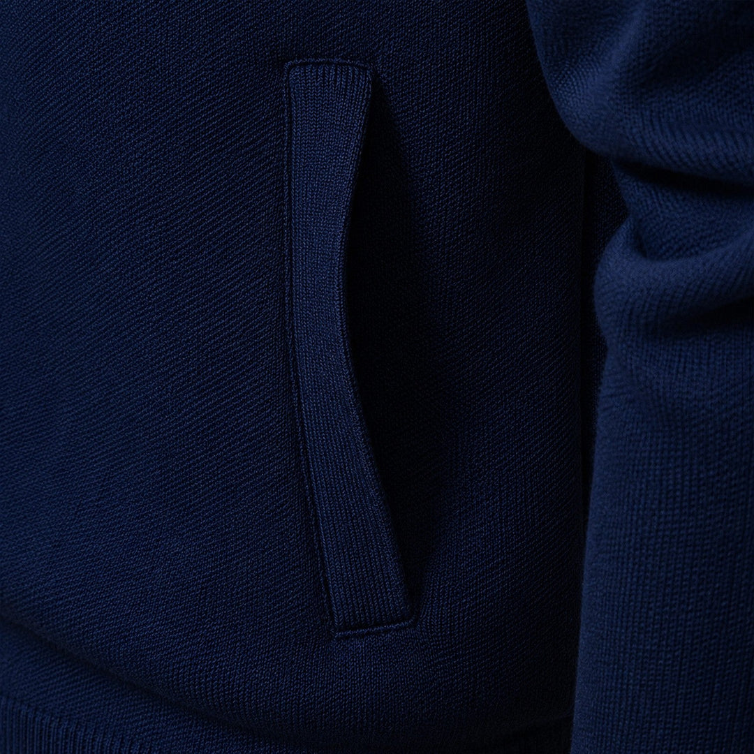 Men's Classic Knit Collared Full Zip Jumper