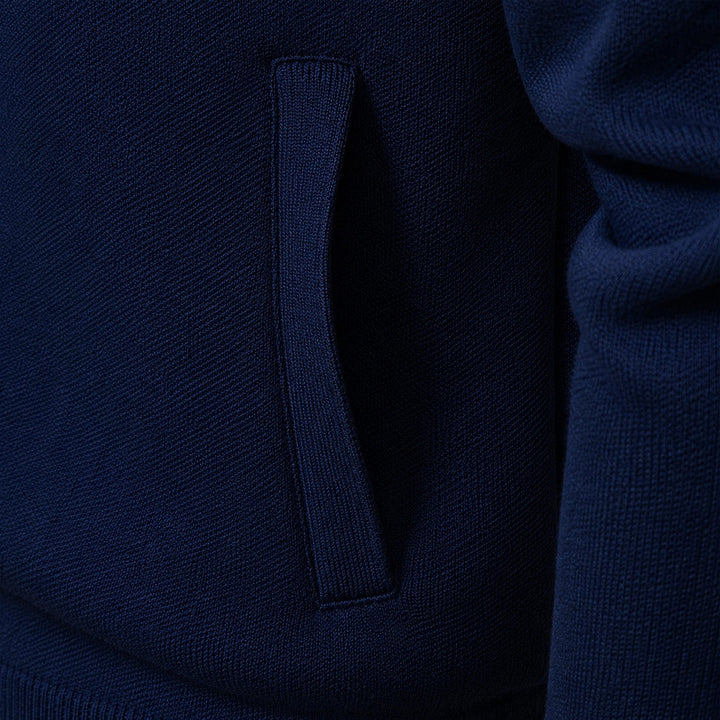 Men's Classic Knit Collared Full Zip Jumper