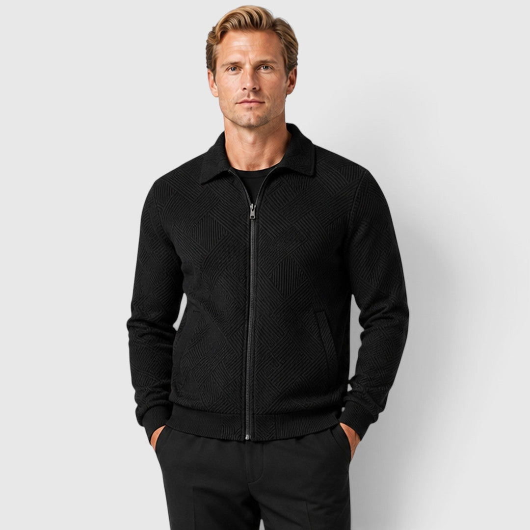Men's Lightweight Textured Full Zip Jacket