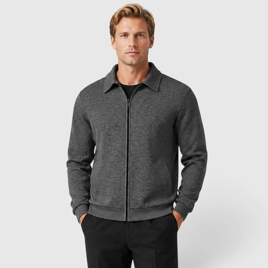 Men's Lightweight Textured Full Zip Jacket