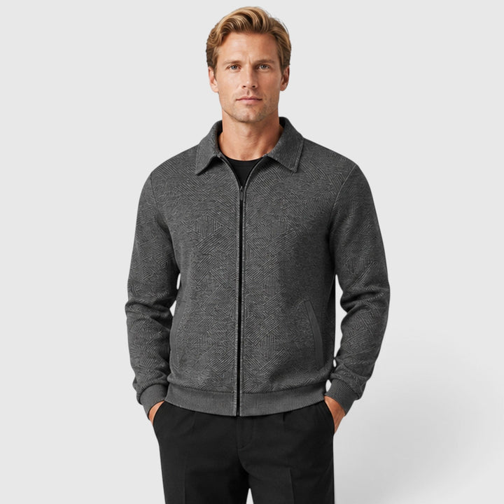 Men's Lightweight Textured Full Zip Jacket